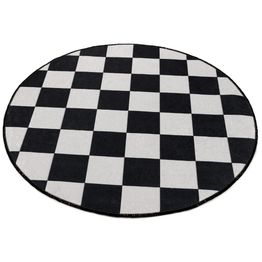 Pyöreä matto Linento Dama, mustavalkoinen, eri kokoja