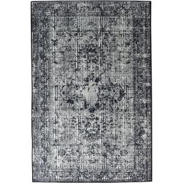 Matto Linento Isabel, 140x190cm, mustavalkoinen