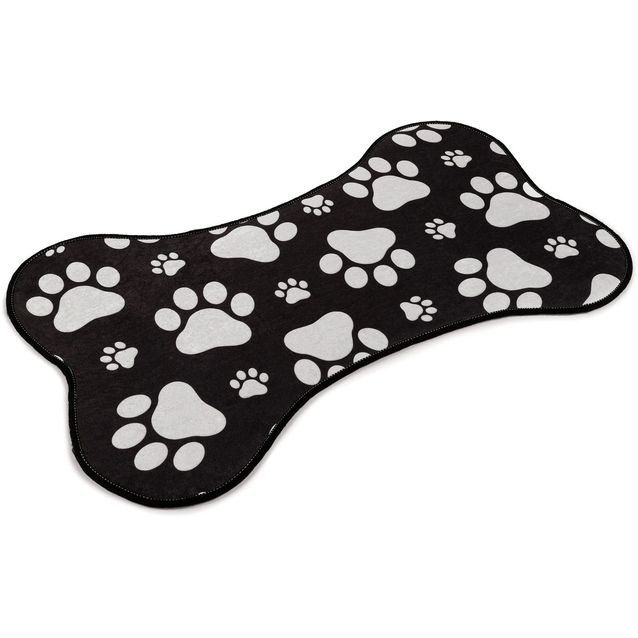 Matto Linento Paw 60x100cm mustavalkoinen
