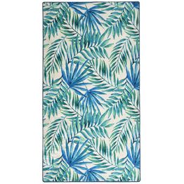 Käytävämatto Linento Palma, 80x150cm, sininen/vihreä