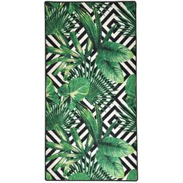 Käytävämatto Linento Tropic 2, 80x200cm, vihreä