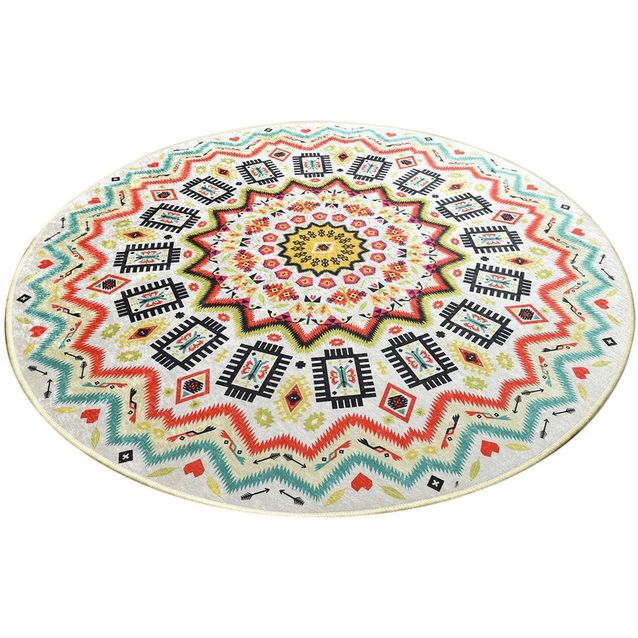 Pyöreä matto Linento Mandala, monivärinen, eri kokoja