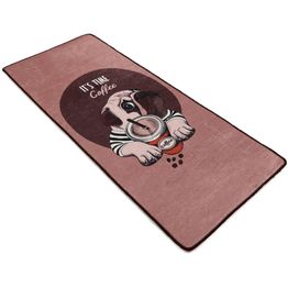 Keittiön matto Linento Pugs, 60x140cm, ruskea