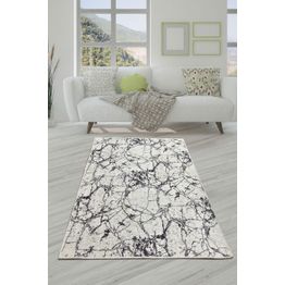 Käytävämatto Linento Marble, 80x200cm, valkoinen