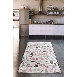 Keittiön matto Linento Hot Drinks, 80x200cm, beige