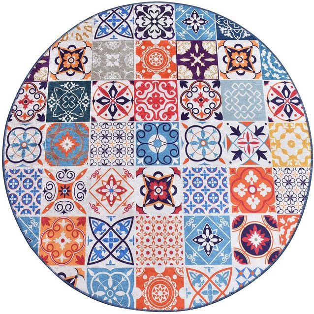 Pyöreä matto Linento Ceramico Djt, Ø100cm, monivärinen