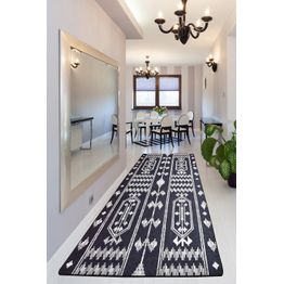 Matto Linento Hued Djt, 100x180cm, musta/valkoinen