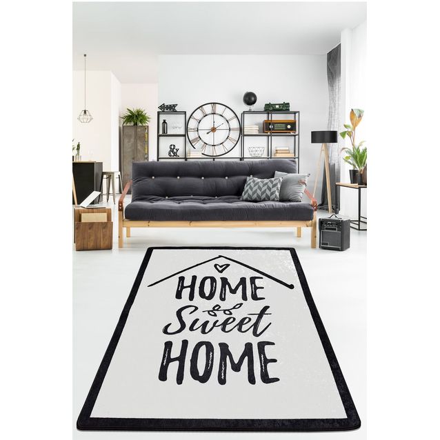 Käytävämatto Linento Casa Djt, 80x150cm, musta/valkoinen