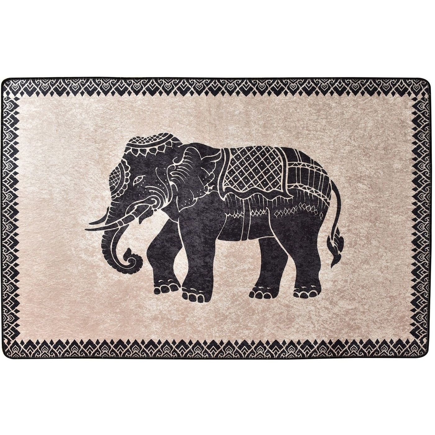 Käytävämatto Linento Elefante Nero 80x200cm musta/beige