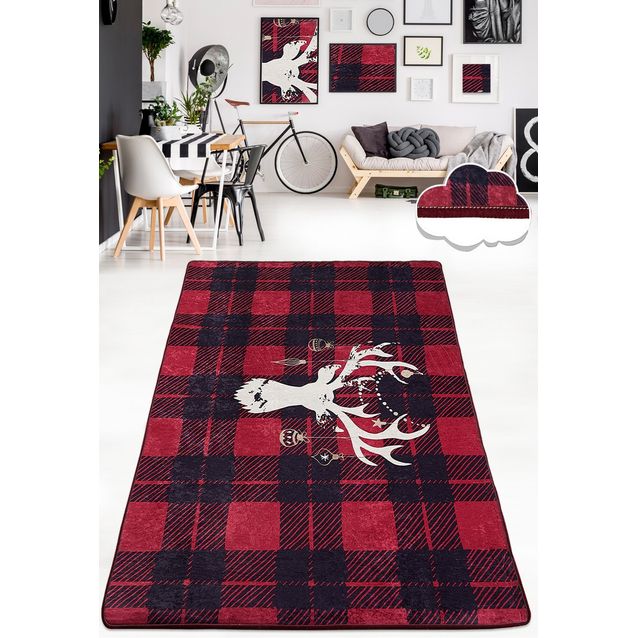 Joulumatto Linento Geyik, 120x180cm, punainen