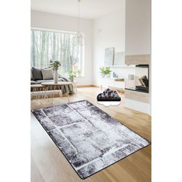 Matto Linento Rock, 200x290cm, mustavalkoinen