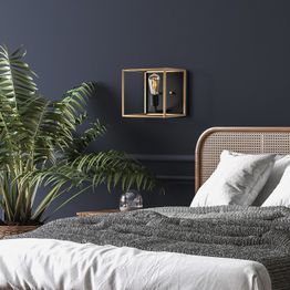 Seinävalaisin Linento Lighting Kafes 13751, E27, max. 40W, IP20, kulta/musta