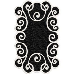 Matto Linento Eugene V3 - 4653, 80x200cm, musta/valkoinen