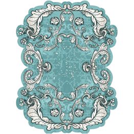 Käytävämatto Linento Aln600149, 80x200cm, turkoosi