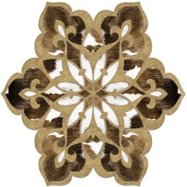 Pyöreä matto Linento Aln600129Ka, Ø100cm, ruskea