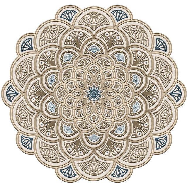 Pyöreä matto Linento Aln600156, Ø100cm, kerma