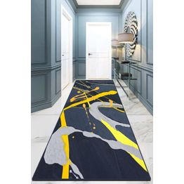 Matto Linento Camouflage Djt, 150x200cm, sininen/keltainen