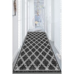 Matto Linento Chain Djt, 80x100cm, mustavalkoinen