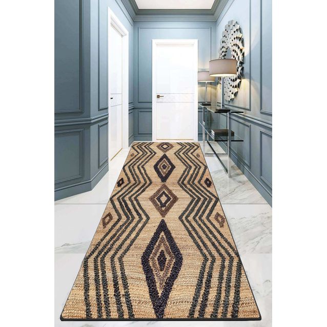 Käytävämatto Linento Interferens Djt, beige, eri kokoja