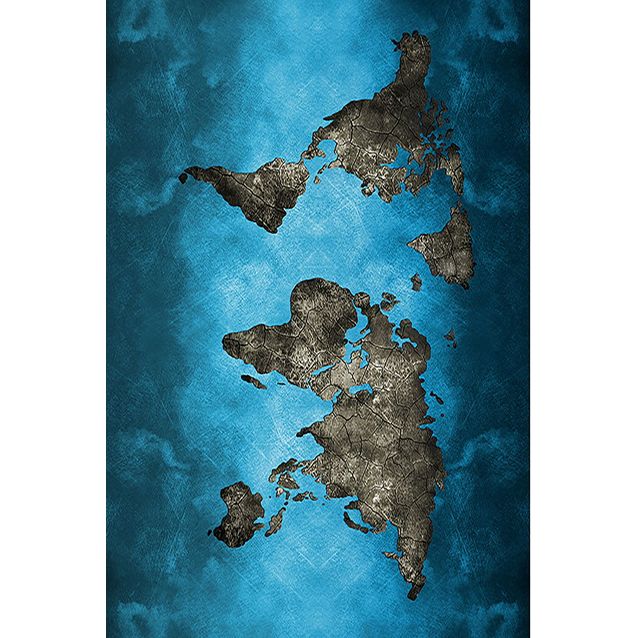 Kynnysmatto Linento Wookece002, 50x80cm, sininen