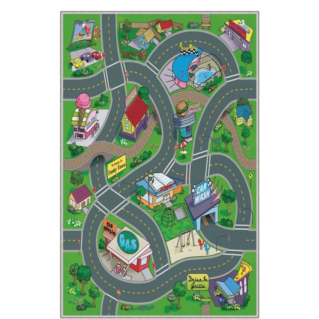 Lastenhuoneen matto Linento Wookece Tie Vie 100x150cm vihreä