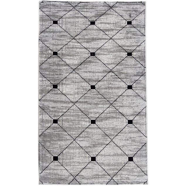 Matto Linento Thassos 120x170 cm mustavalkoinen