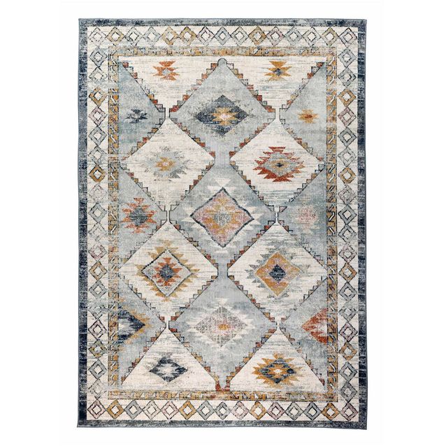 Matto Linento Irma sininen/oranssi eri kokoja