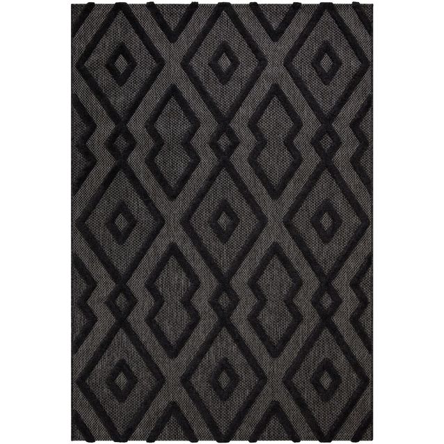 Matto Linento Kaarlo 200x290cm harmaa/musta