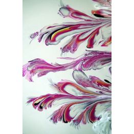 Kynnysmatto Linento Wookece189, 50x80cm, violetti/valkoinen