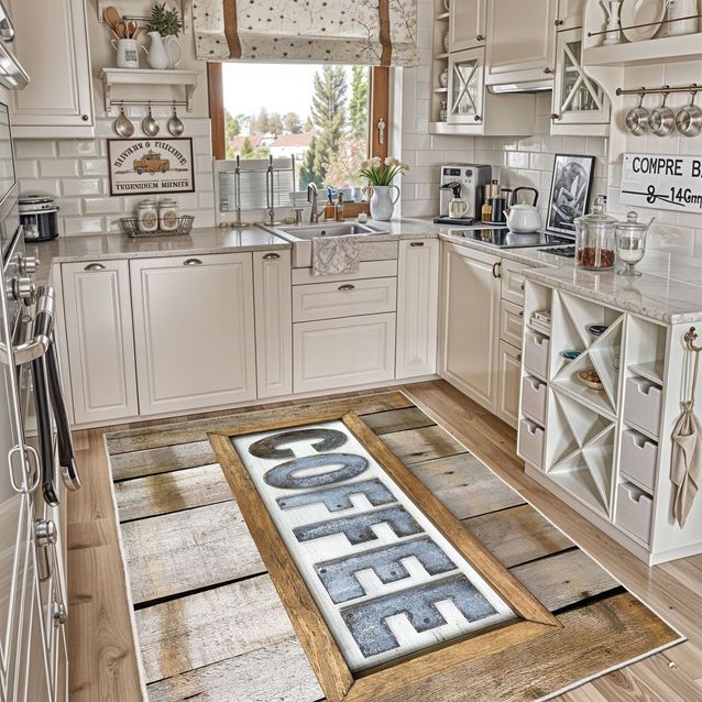 Keittiön matto Linento Wookece217, 60x100cm, ruskea