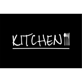 Keittiön matto Linento Wookece Kitchen 60x100cm mustavalkoinen