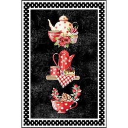 Keittiön matto Linento Wookece260, 60x100cm, punainen/musta