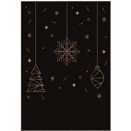 Joulumatto Linento ASR - CRPT - 20, 120x180cm, musta/kulta