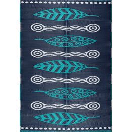 Matto Linento Savana 8809 sininen/turkoosi, eri kokoja