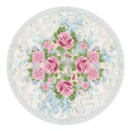 Pyöreä matto Linento Mu174, Ø120cm, puuteriroosa