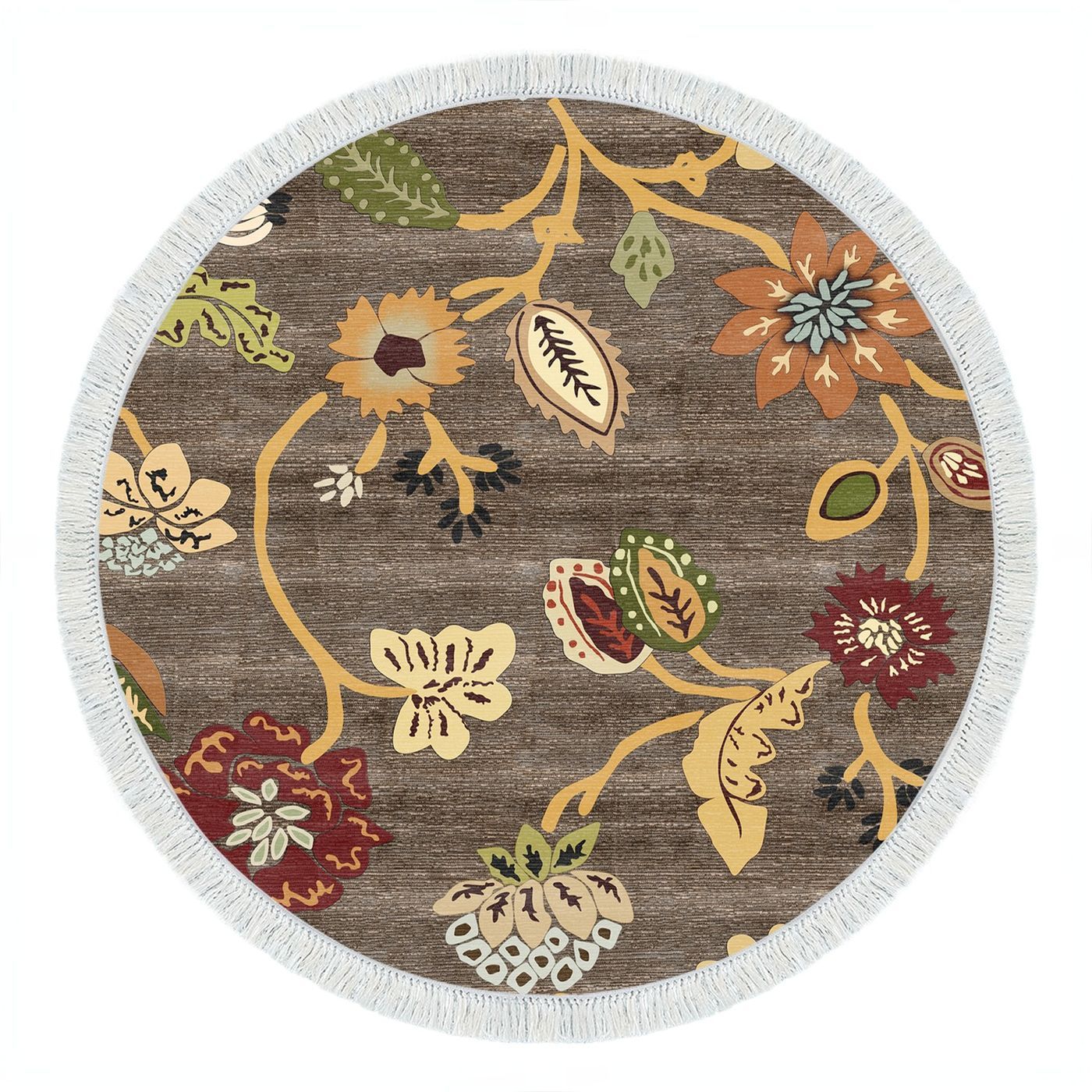 Pyöreä matto Linento Mu176, Ø90cm, kahvinruskea