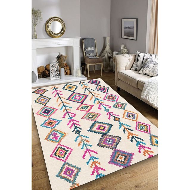 Matto Linento Raje pinkki, eri kokoja