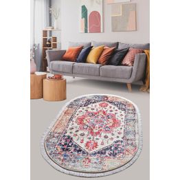 Matto Linento Paix Oval, 120x150cm, punainen