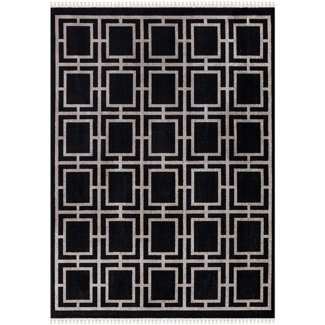 Matto Linento Amour 120x180 cm mustavalkoinen