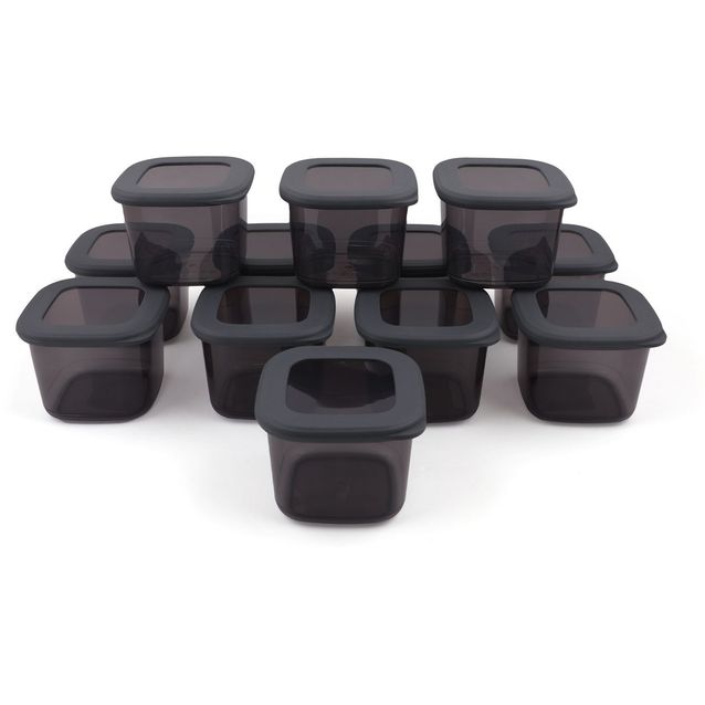 Kannellinen kuivaelintarvikepurkki (12 osaa) Linento Stora, antrasiitti, lisäkuva 6