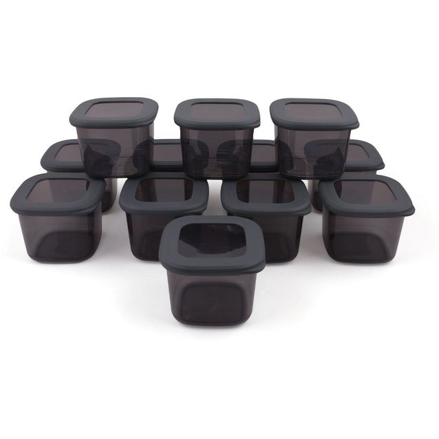 Kannellinen kuivaelintarvikepurkki (12 osaa) Linento Plenta, antrasiitti, lisäkuva 8