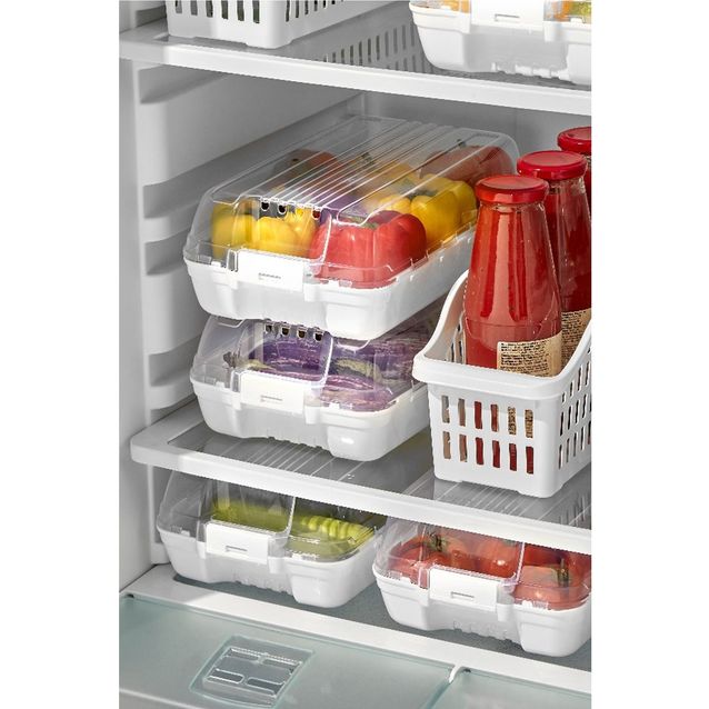 Kannellinen säilytysastia (4 osaa) Linento Berry, valkoinen