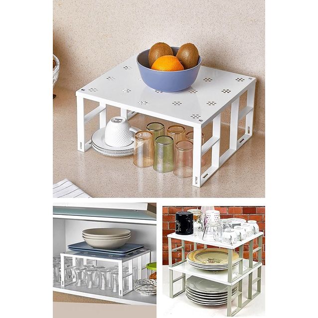 Kaappihylly Linento Stack, valkoinen