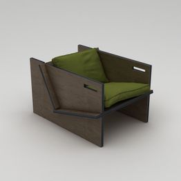 Nojatuoli Linento Furniture Winner, tummanruskea