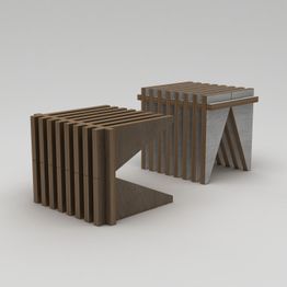 Jakkara Linento Furniture Sella, 51x40cm, tummanruskea