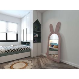 Lasten peili Linento Furniture Rabbit, 80x180cm, vaaleanpunainen