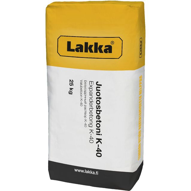 Juotosbetoni Lakka K-40, eri kokoja
