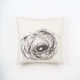Koristetyyny Lennol Pesä 50x50 cm musta-valkoinen