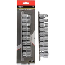 E-Torx-hylsysarja Amrox 1/2" 9-os.