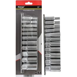Pitkä hylsysarja Amrox 3/8" SAE 11-os.